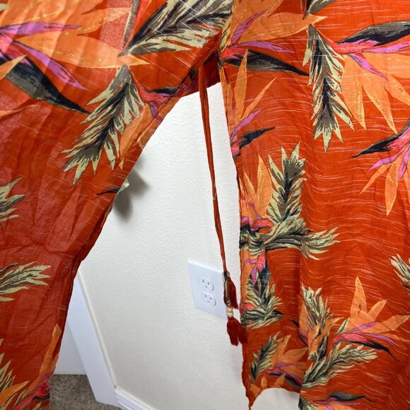 Free People Intimately Read My Palm Kimono Terracotta Women’s Size M - Picture 6 of 9
